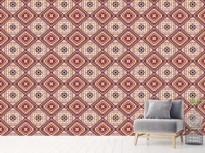 patterned-wallpaper-kilim-squares