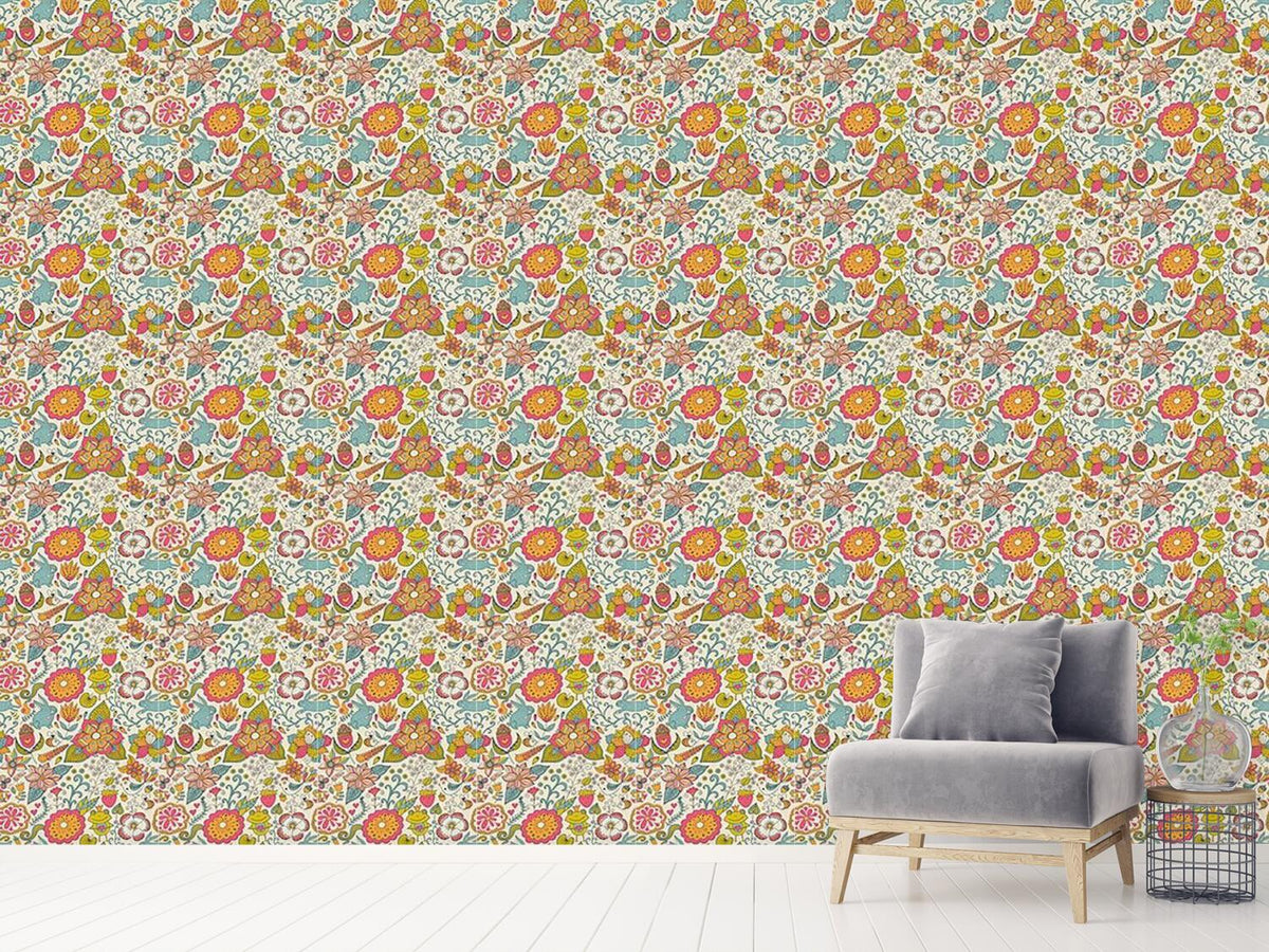 patterned-wallpaper-bunny-in-maerchengarten