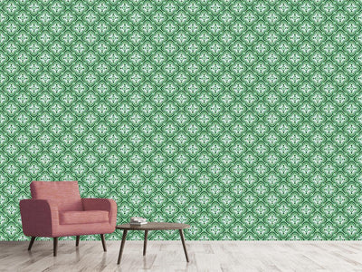 patterned-wallpaper-quatrefoil-green