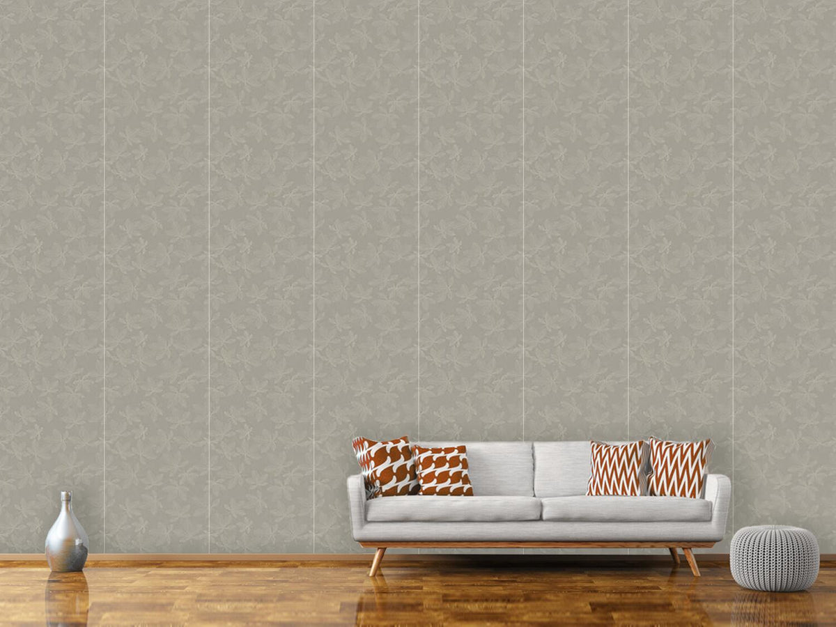 patterned-wallpaper-chestnut-leaves