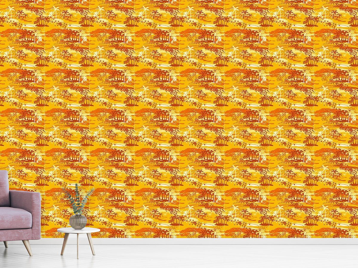 patterned-wallpaper-paradise-island-yellow