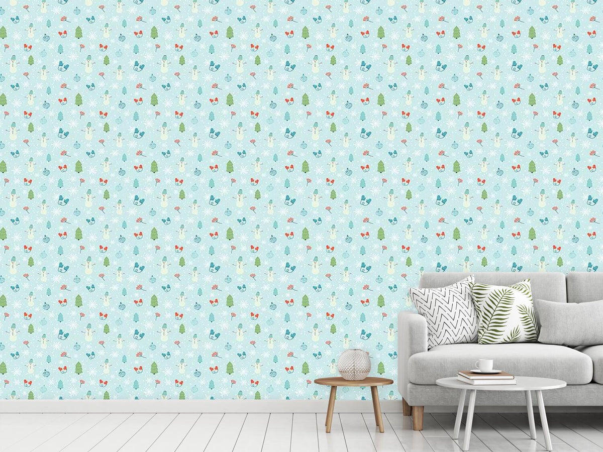 patterned-wallpaper-fun-in-the-snow