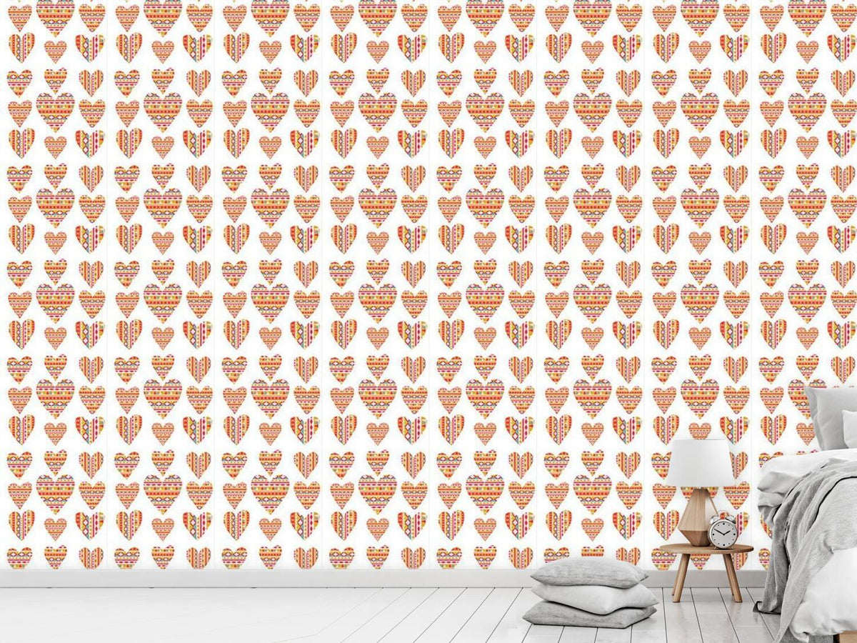 patterned-wallpaper-tribal-hearts