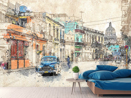 photo-wallpaper-painting-vintage-cuba