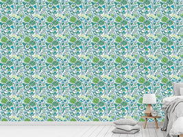 patterned-wallpaper-cool-paradise-flowers