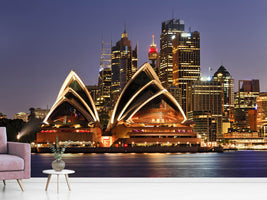 photo-wallpaper-skyline-with-the-boat-in-front-of-sydney