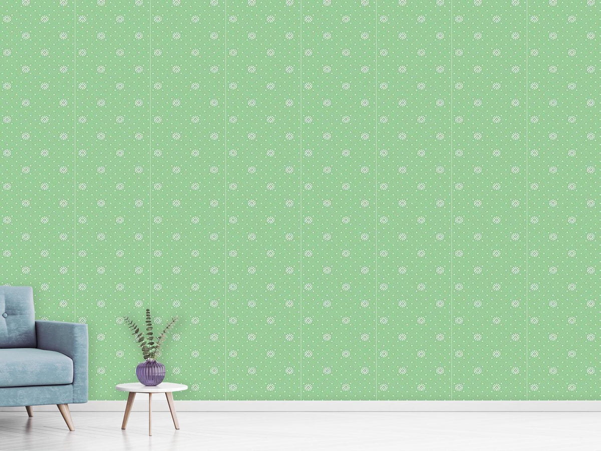 patterned-wallpaper-flowers-on-green