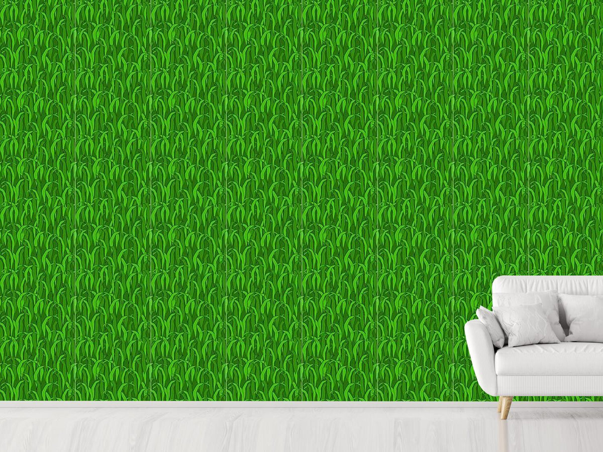 patterned-wallpaper-in-the-green-grass