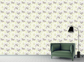 patterned-wallpaper-herbal-plants-and-butterflies