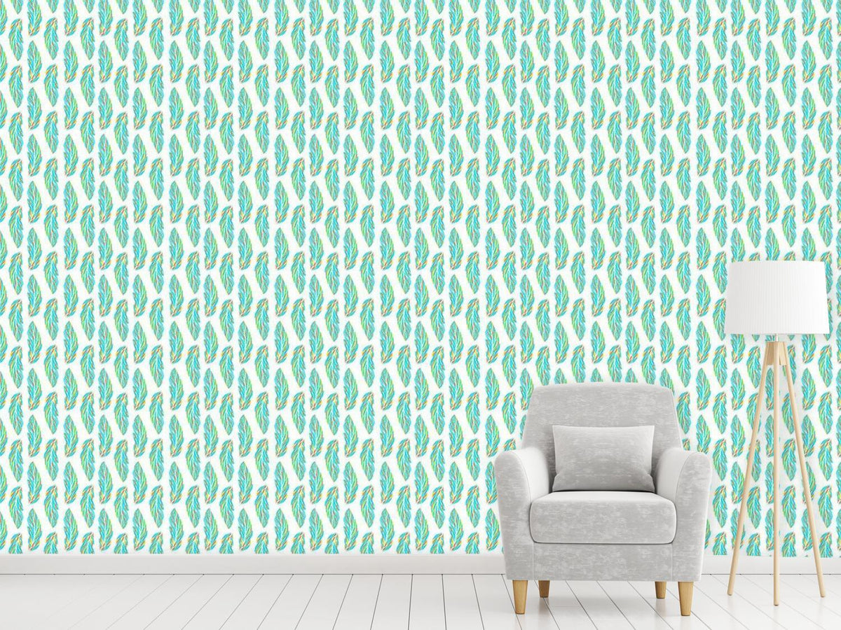 patterned-wallpaper-feather-leaves