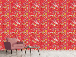 patterned-wallpaper-summer-garden-dreams