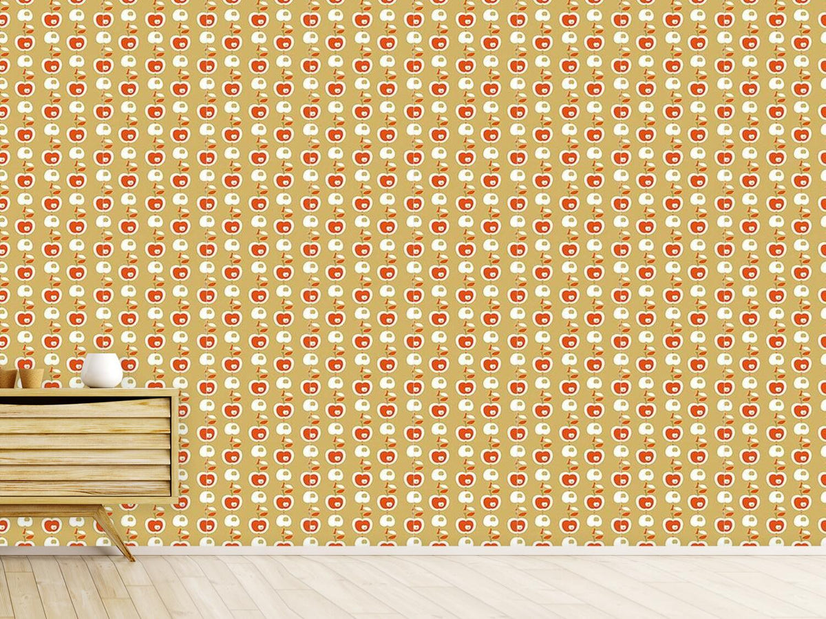 patterned-wallpaper-apples-in-caramel