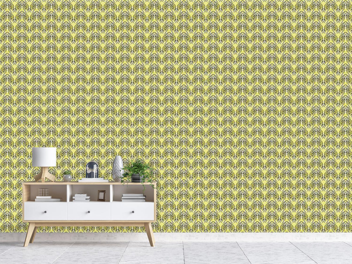 patterned-wallpaper-lightgreen-maori