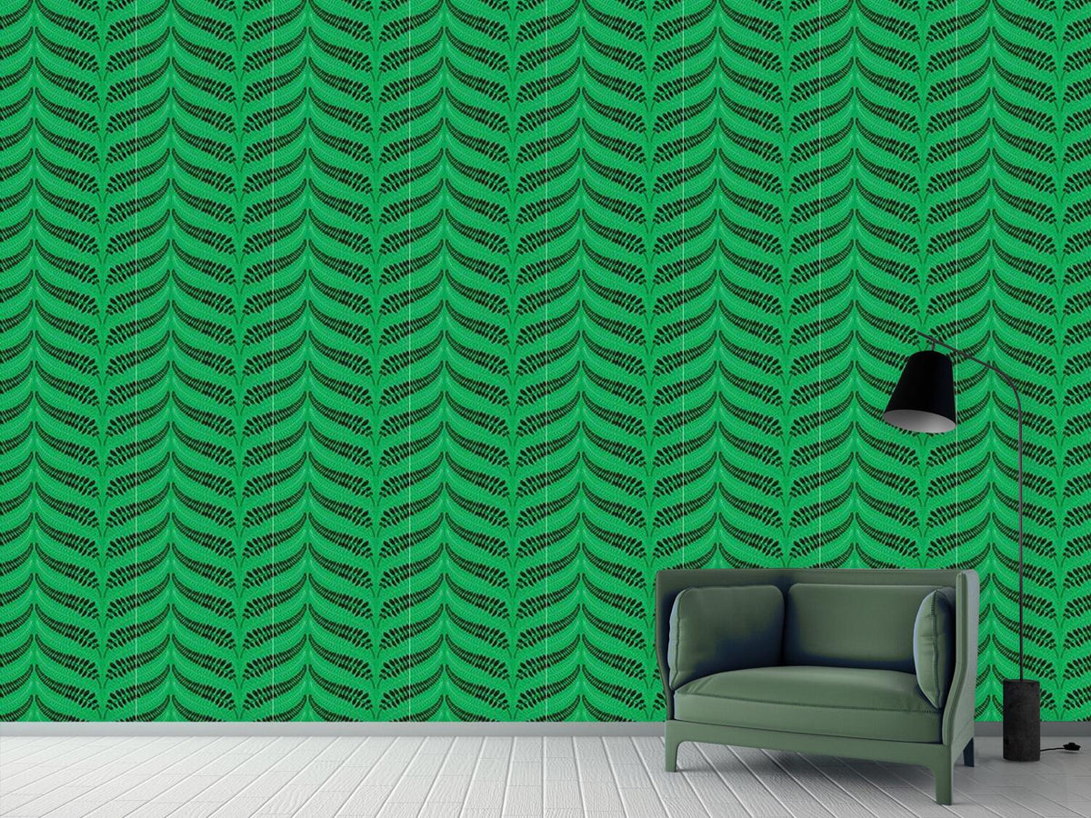 patterned-wallpaper-fern-leaves-chevron