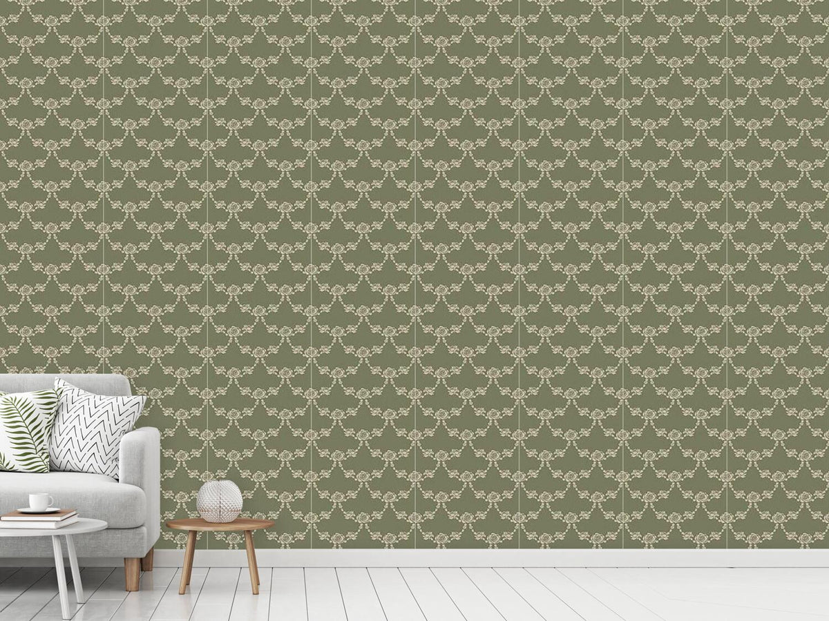 patterned-wallpaper-english-roses-green