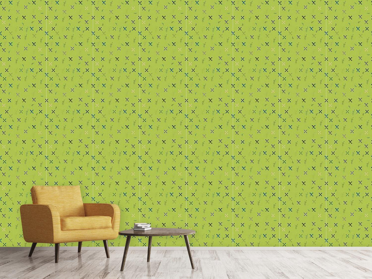 patterned-wallpaper-resis-mural-painting-green