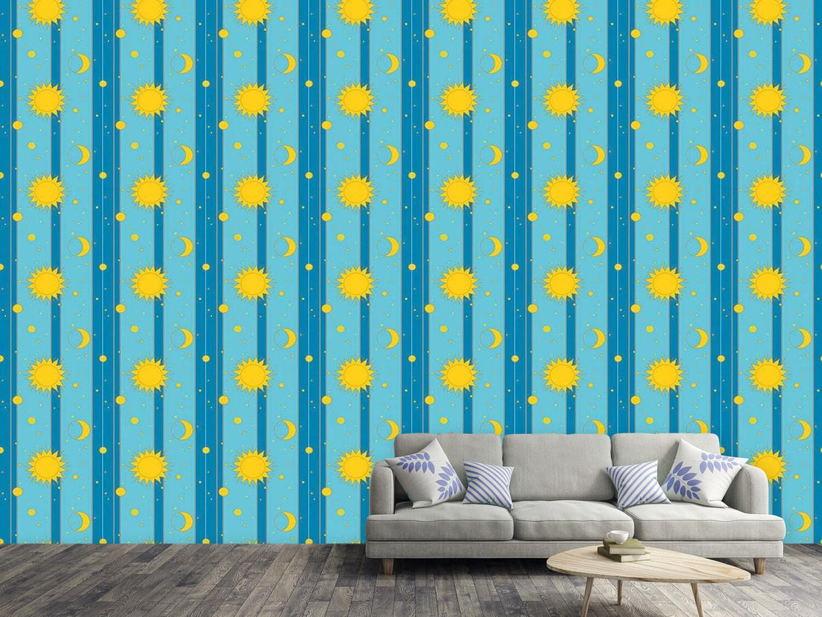 patterned-wallpaper-sun-moon-and-stars