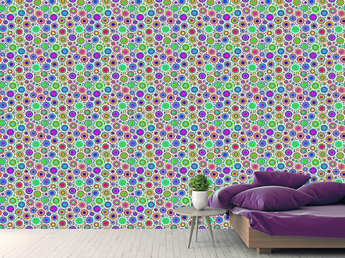 patterned-wallpaper-neon-bubbles