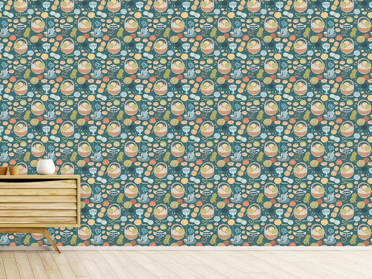 patterned-wallpaper-knitting-love