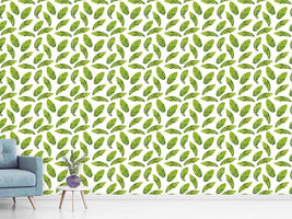 patterned-wallpaper-watercolor-leaves