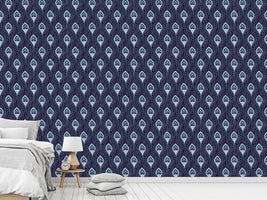 patterned-wallpaper-nocturnal-peacock-feathers