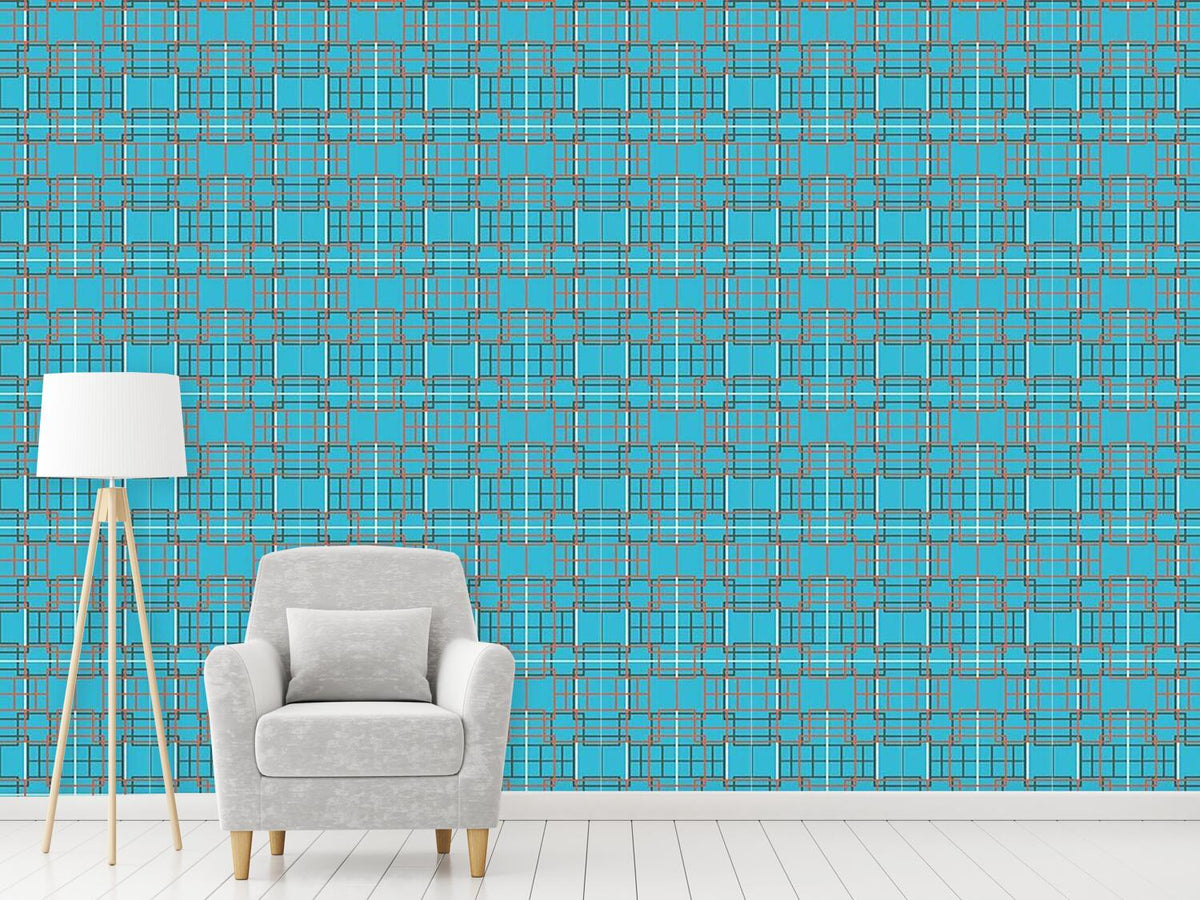 patterned-wallpaper-asian-lattice-turquoise