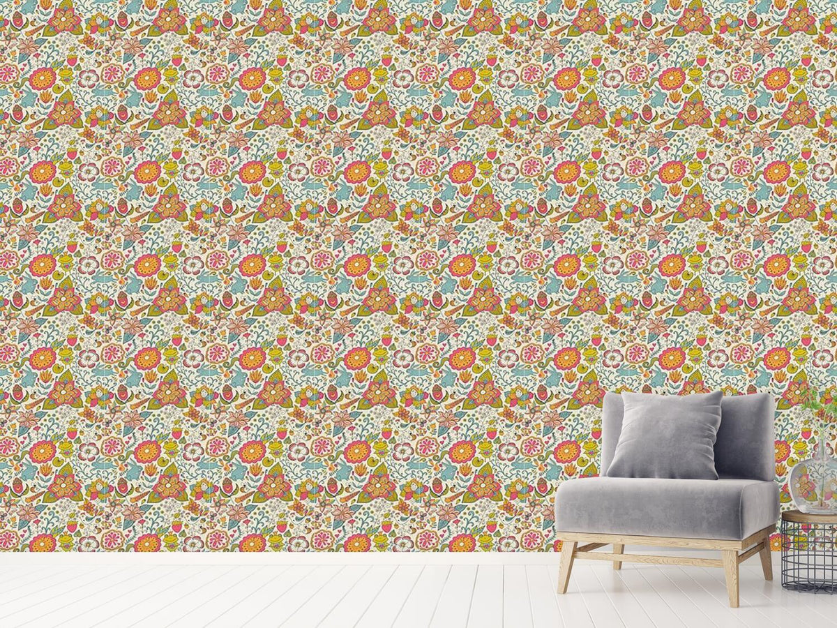 patterned-wallpaper-bunny-in-maerchengarten