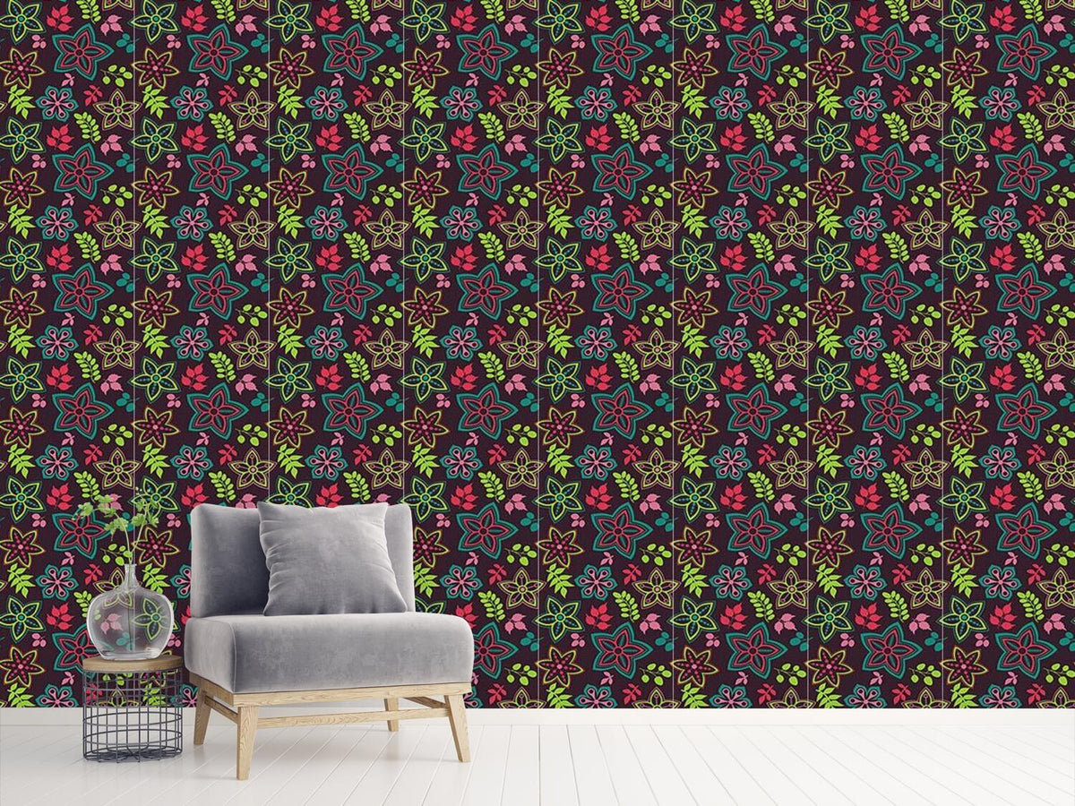 patterned-wallpaper-gorgeous-flower-mix