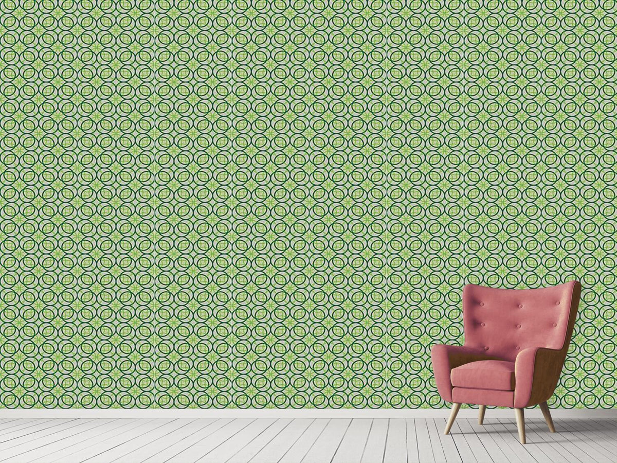 patterned-wallpaper-green-rings