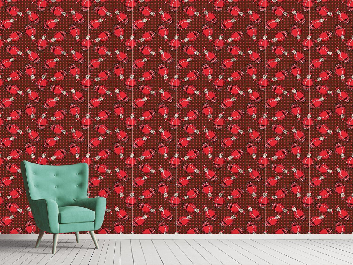 patterned-wallpaper-dotty-santa-brown