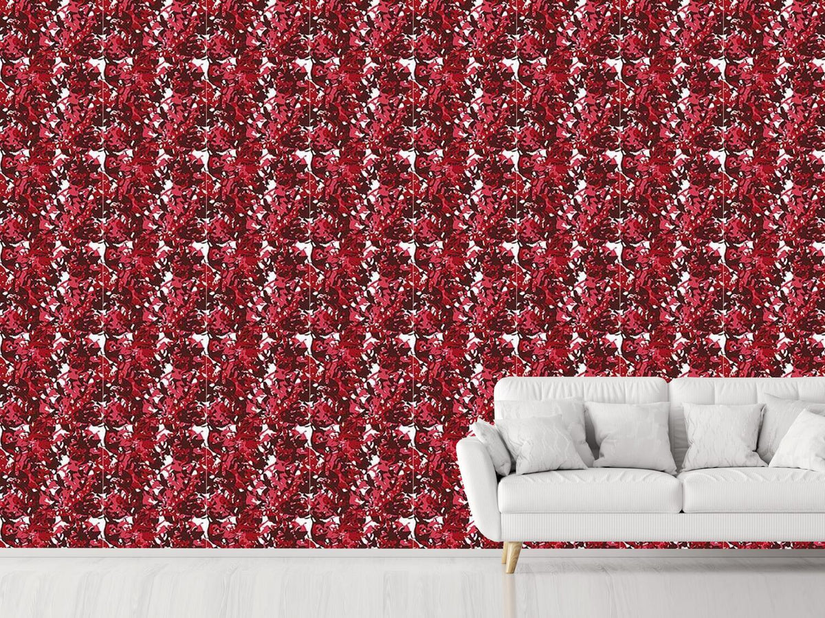 patterned-wallpaper-camouflage-red