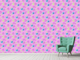 patterned-wallpaper-blossoms-and-dots