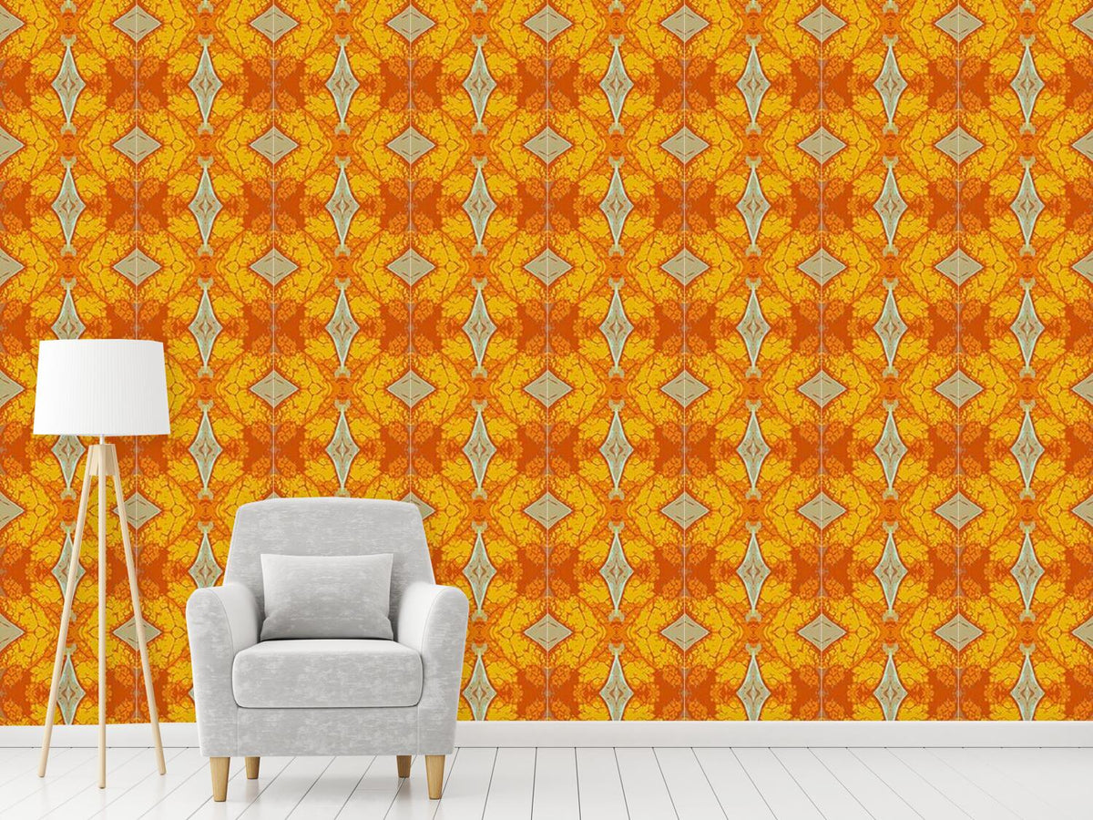 patterned-wallpaper-checks-in-gold-rush