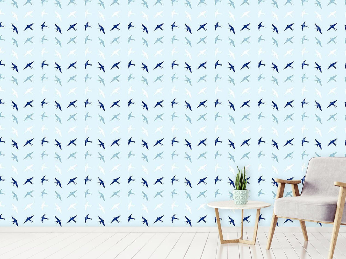 patterned-wallpaper-swallows-in-the-sky