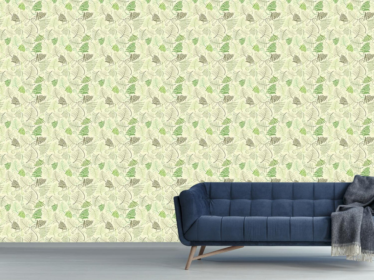 patterned-wallpaper-fern-leaves