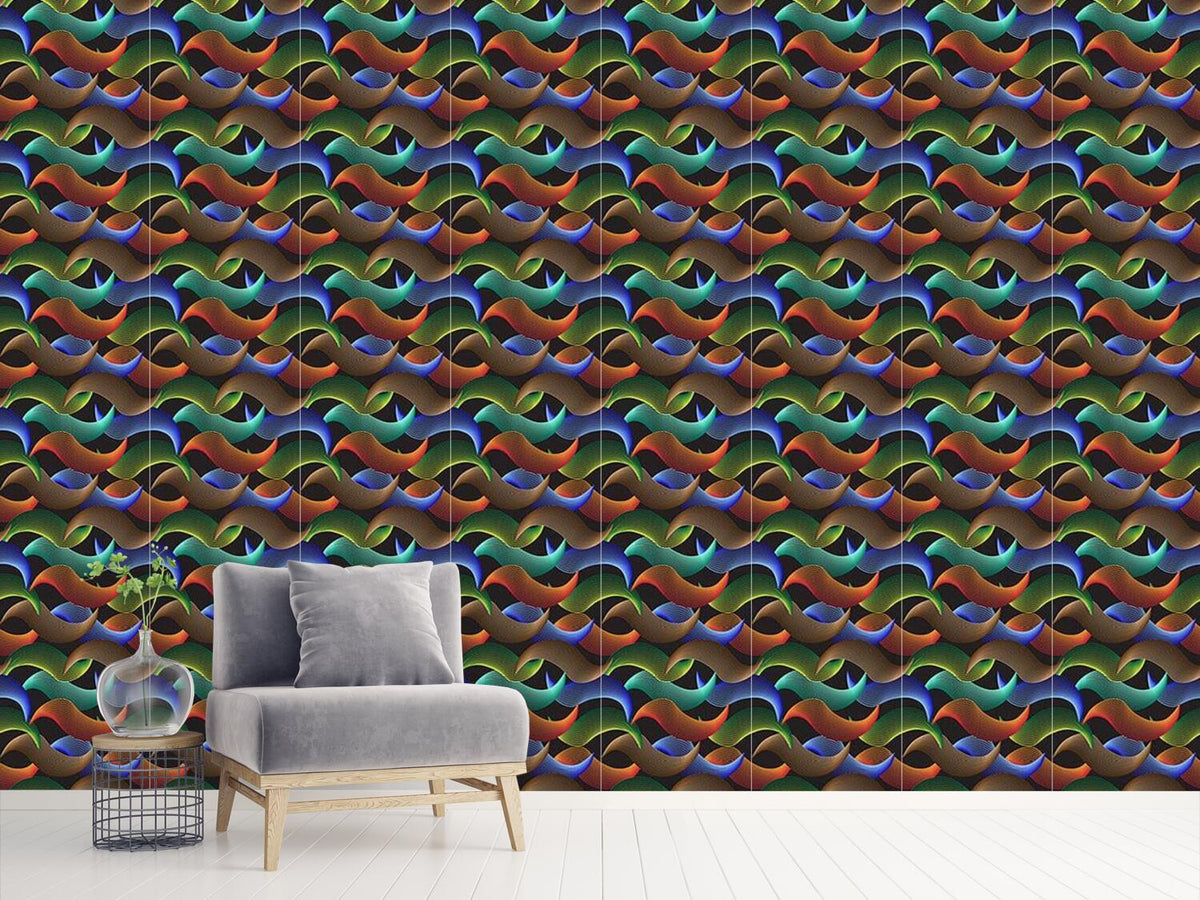 patterned-wallpaper-wave-illusion