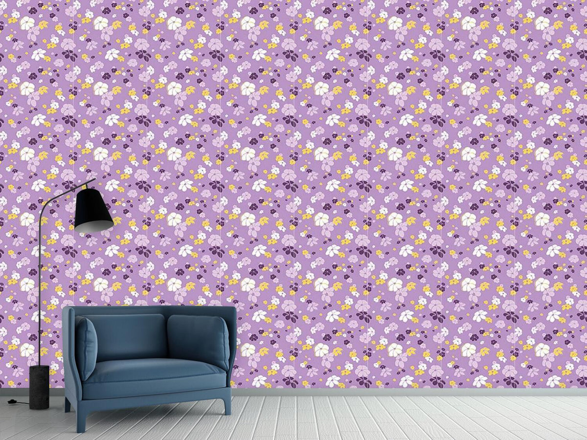 patterned-wallpaper-lilac-flower-rain