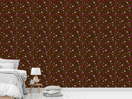 patterned-wallpaper-christmas-tree-decorations