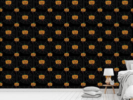 patterned-wallpaper-vampire-pumpkins