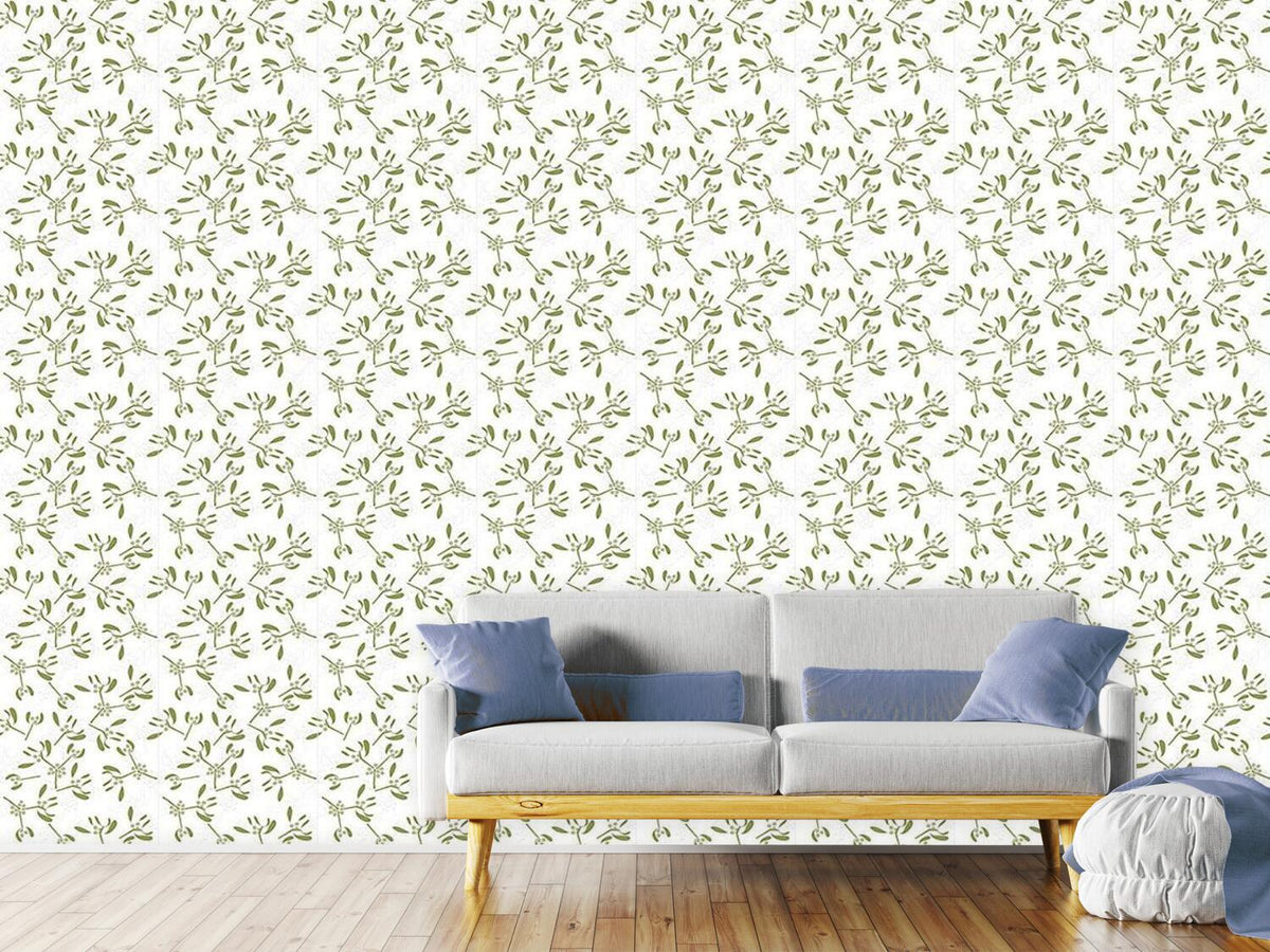 patterned-wallpaper-mistletoes