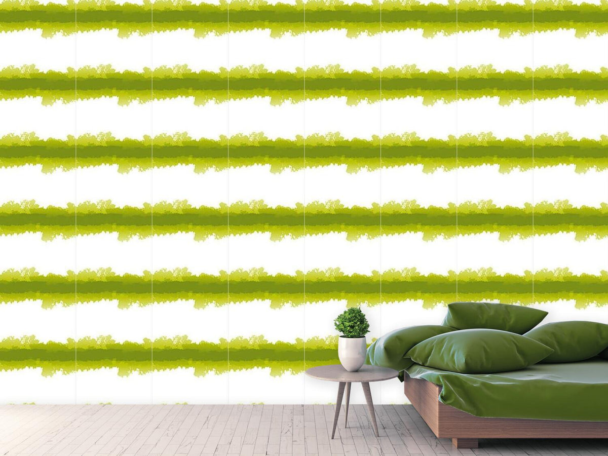 patterned-wallpaper-batik-in-green