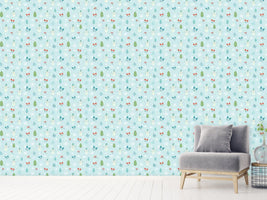 patterned-wallpaper-fun-in-the-snow