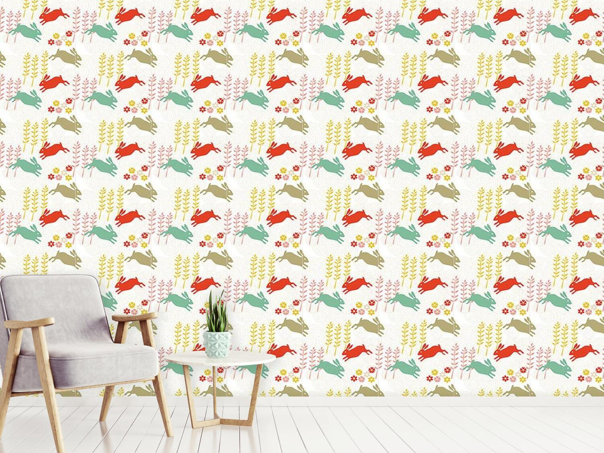 patterned-wallpaper-funny-bunny-hip-hop