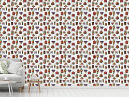 patterned-wallpaper-masks-on-the-wall