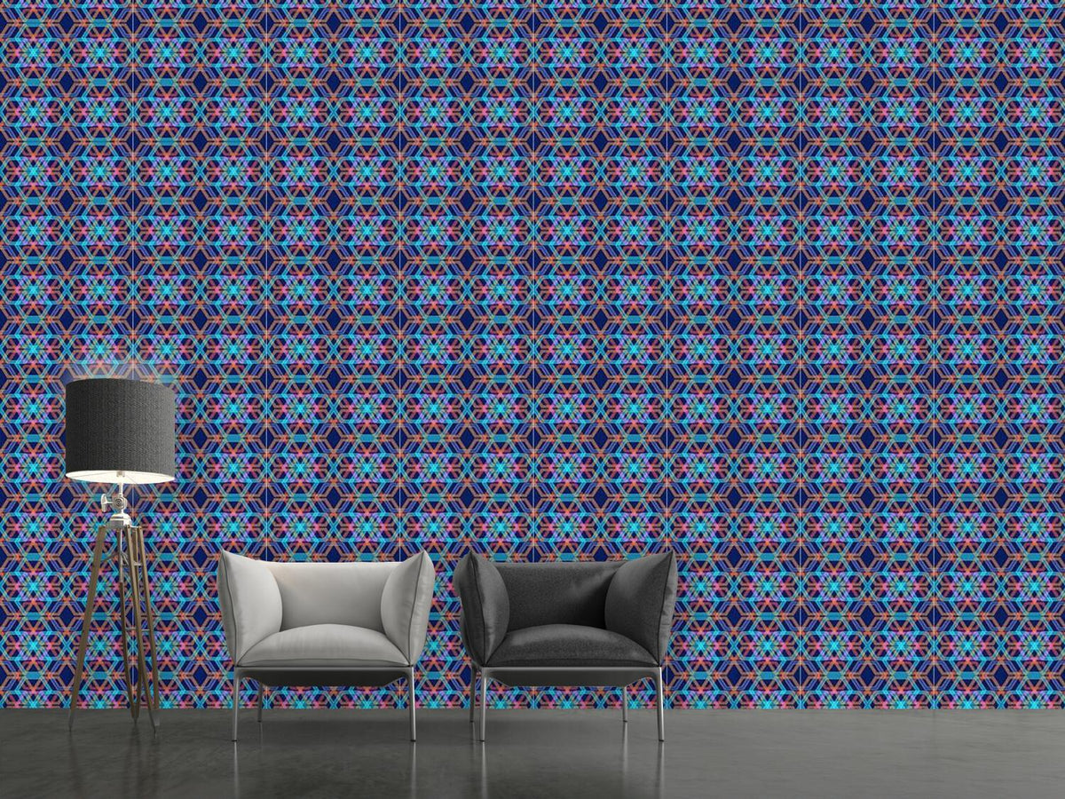 patterned-wallpaper-hexagonia-azur