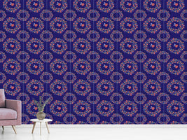 patterned-wallpaper-rose-wreath