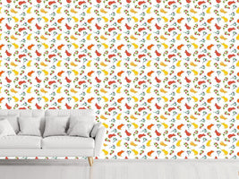 patterned-wallpaper-fox-friends