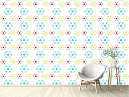 patterned-wallpaper-hexagonal-dotflower