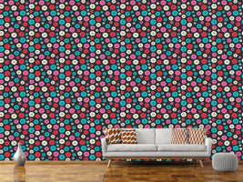 patterned-wallpaper-snowflake-bubbles