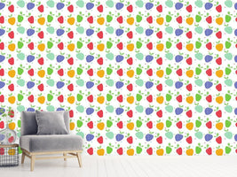 patterned-wallpaper-apples-on-dots